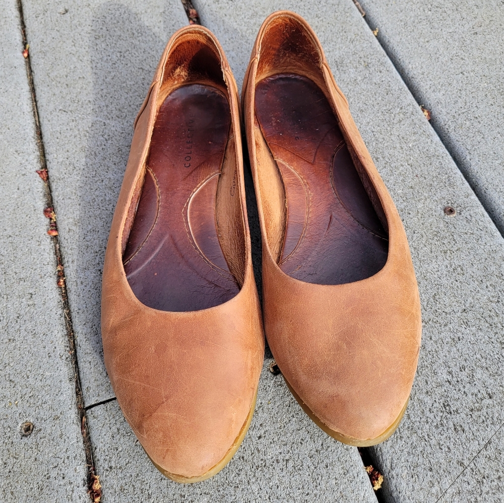 Brown Leather Flats
